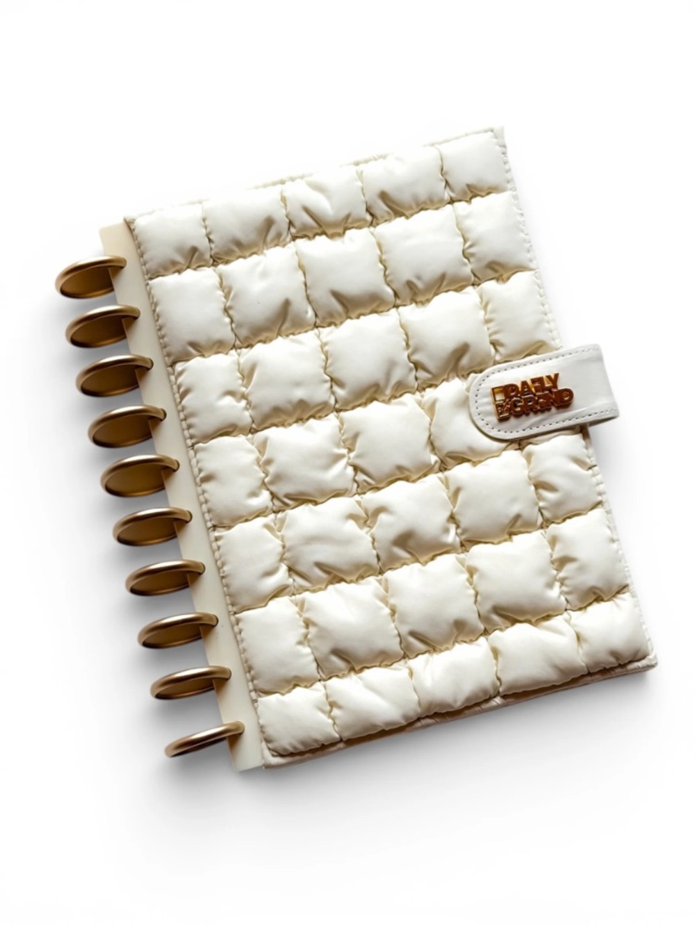 Daily Grind Apres-Ski quilted planner cover, metal disks, and dividers - Picture 2 of 11